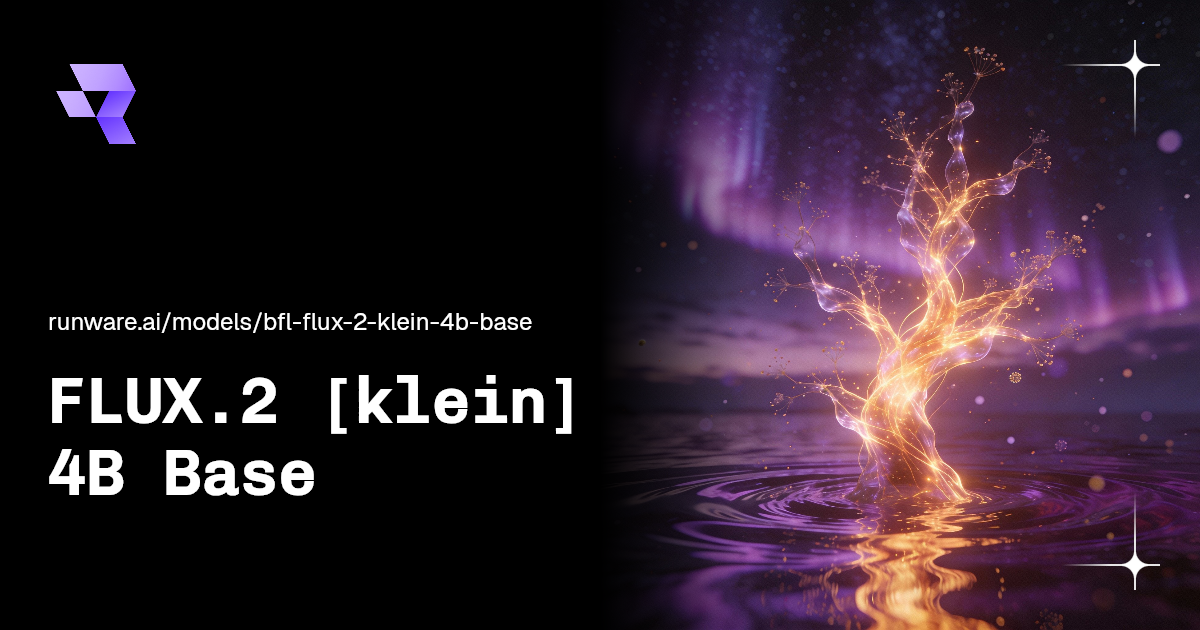 FLUX.2 [klein] 4B Base AI Image Generator | Runware
