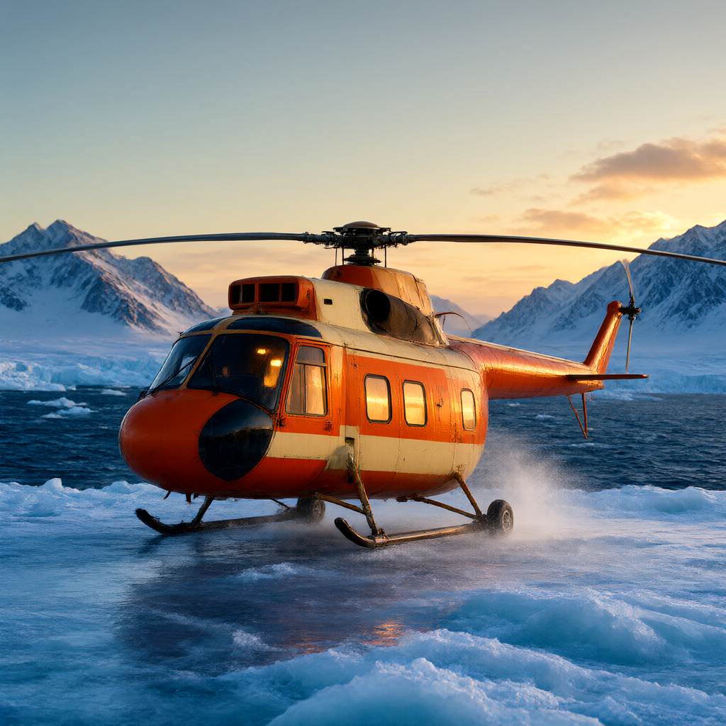 Vintage Rescue Helicopter Arctic Composite
