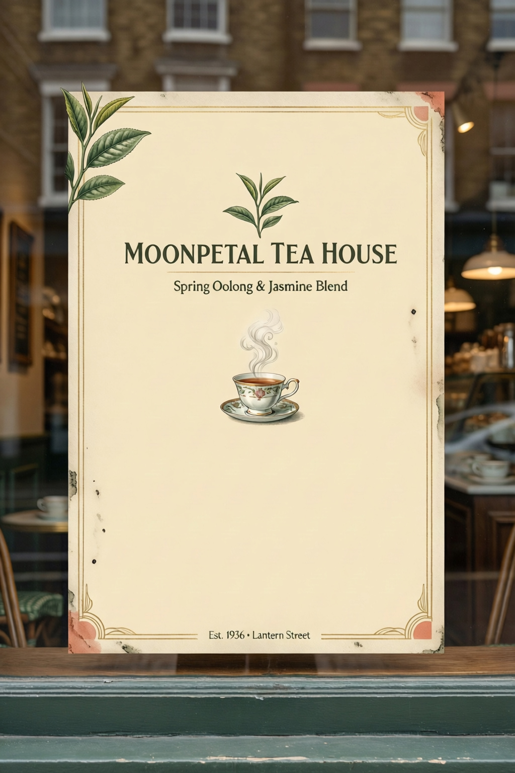 Vintage Tea Shop Poster