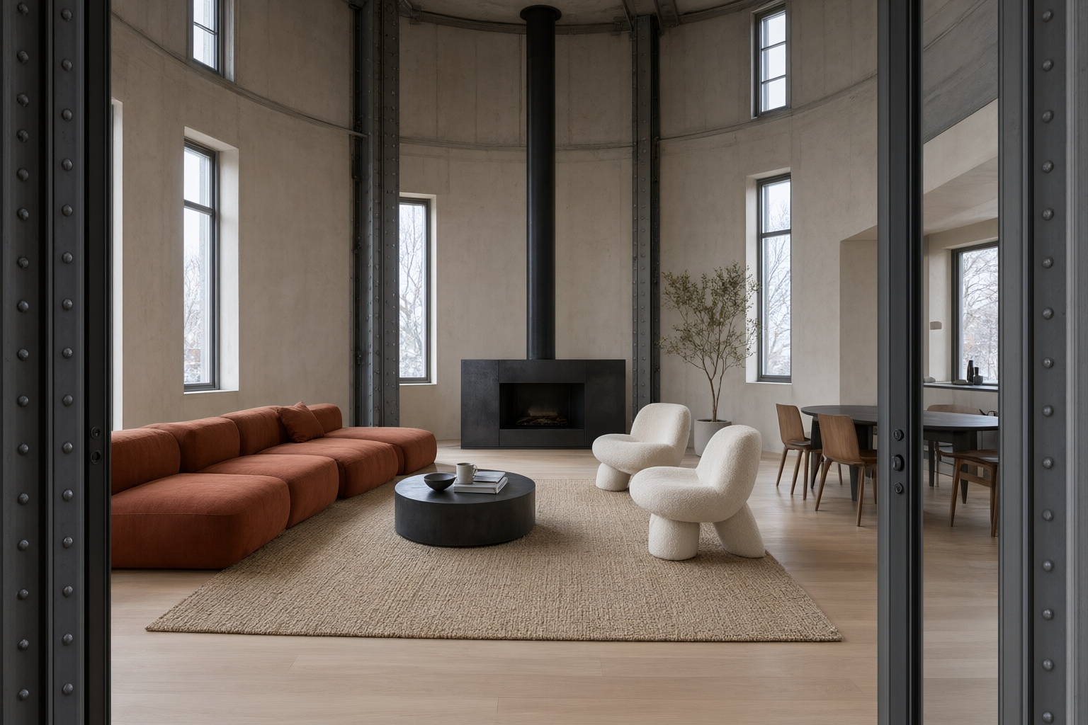 Converted Water Tower Loft Interior