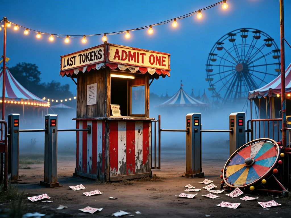 Deserted Funfair Ticket Booth