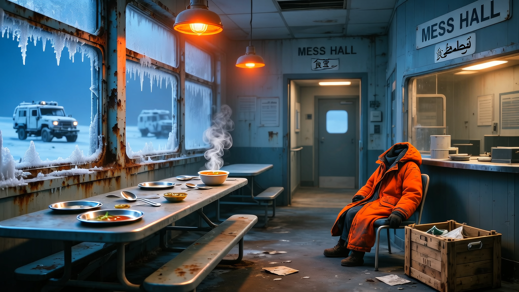 Deserted Arctic Research Canteen