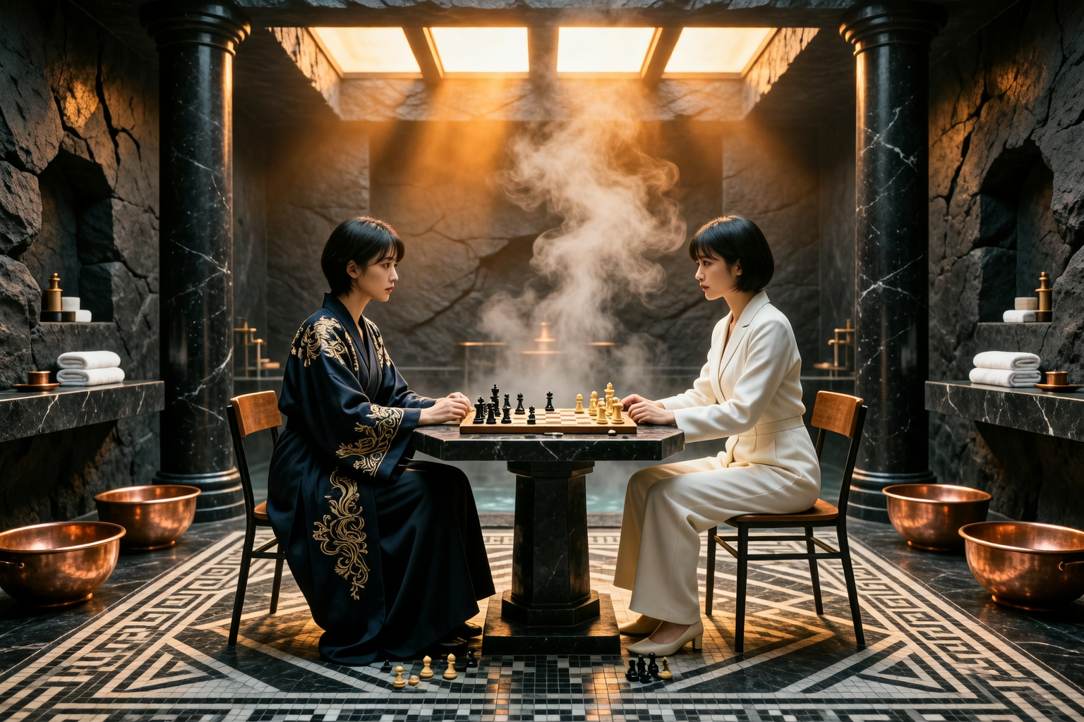 Basalt Bathhouse Chess Duel