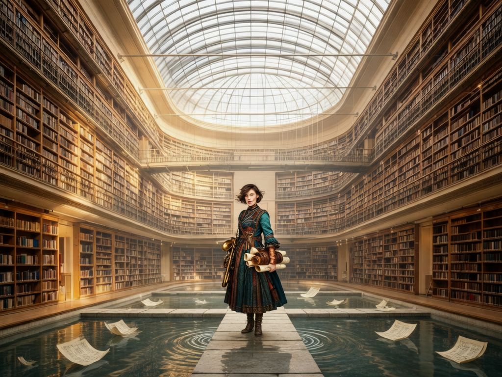 Tidal Library Glass Atrium