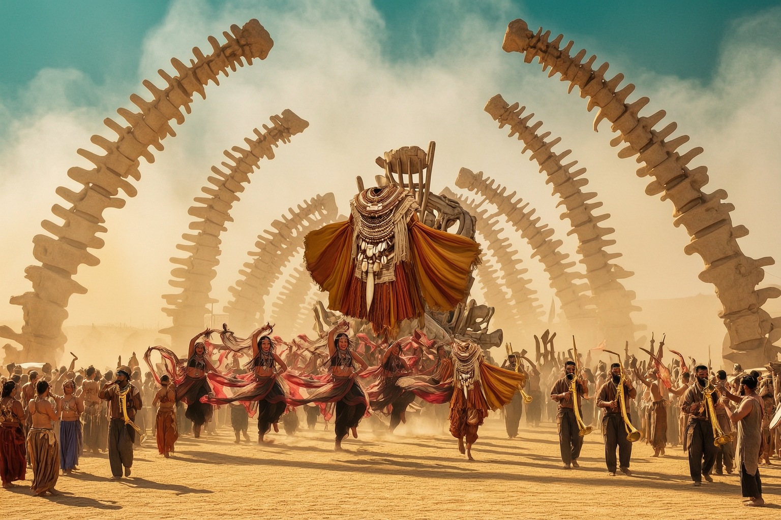 Sun-Baked Fossil Carnival Procession