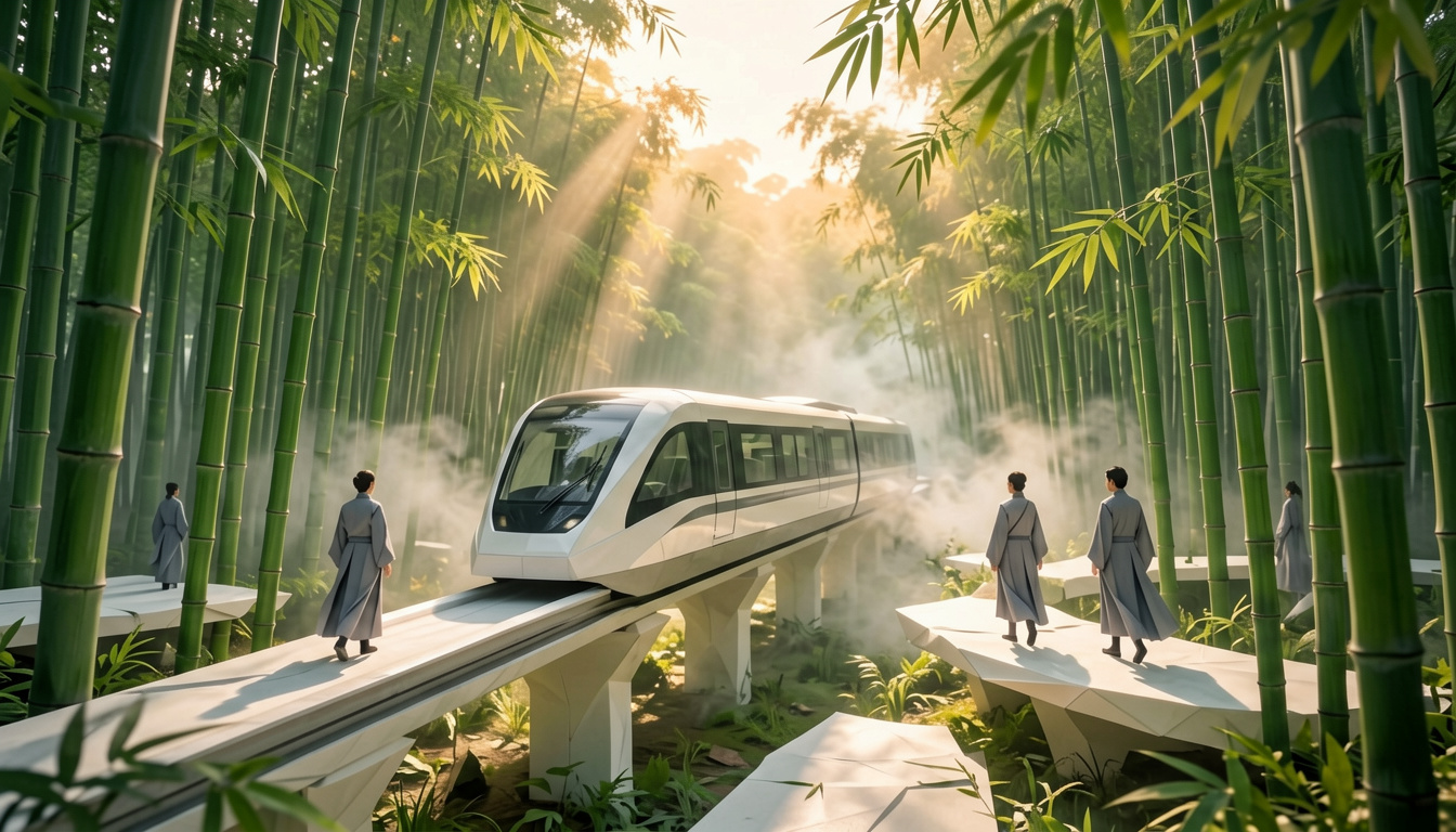 Origami Monorail Bamboo Canyon
