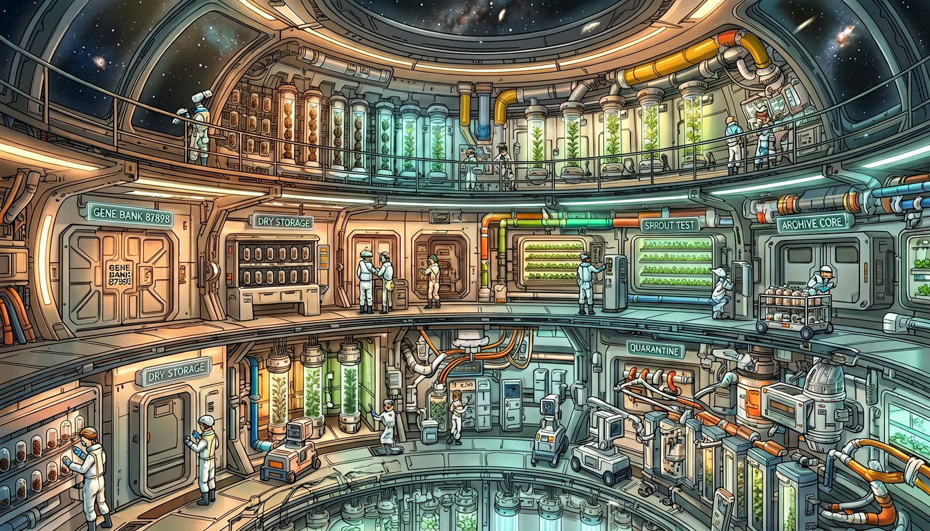 Interstellar Seed Vault Cutaway