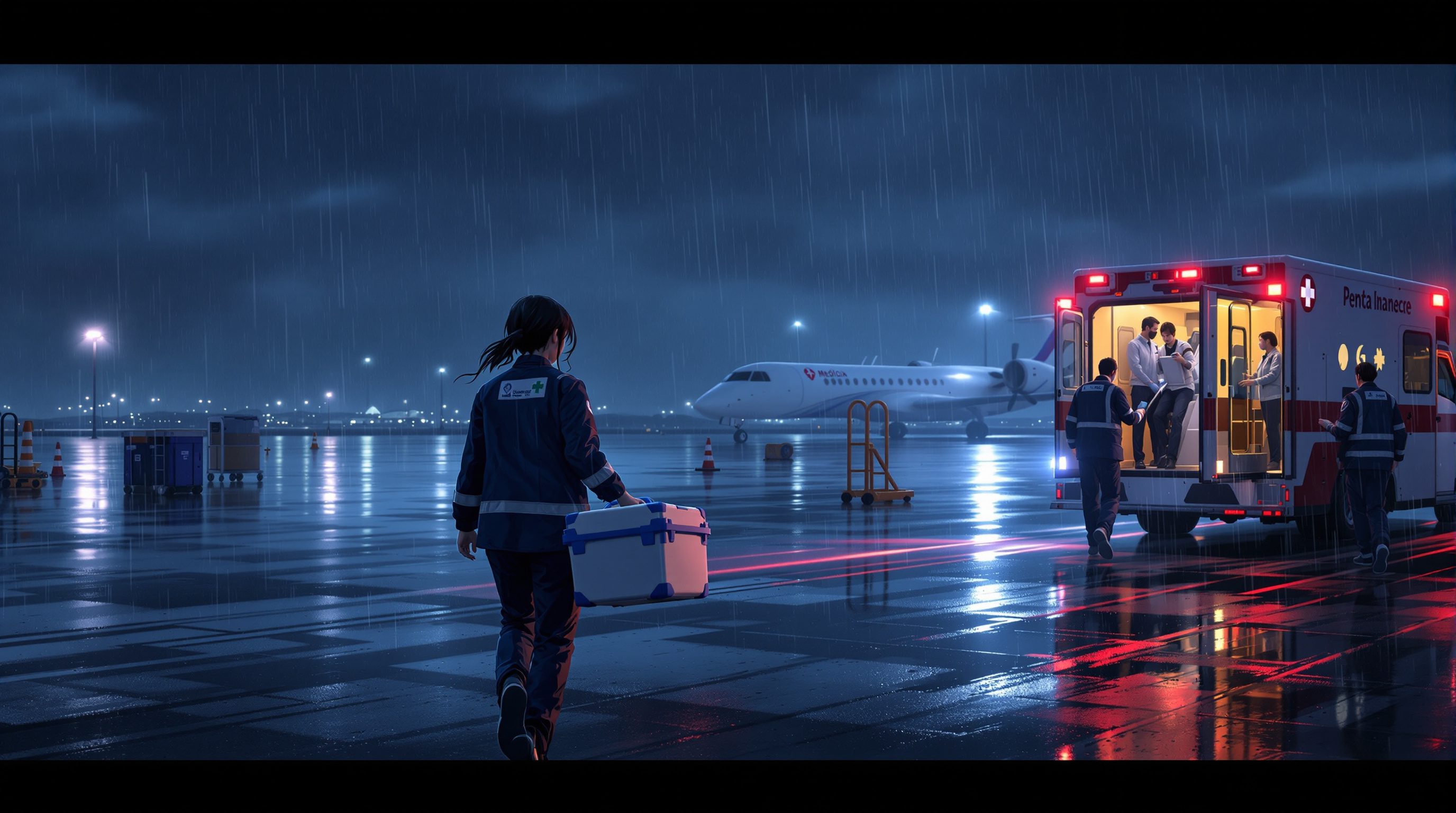 Overnight Transplant Courier Illustration