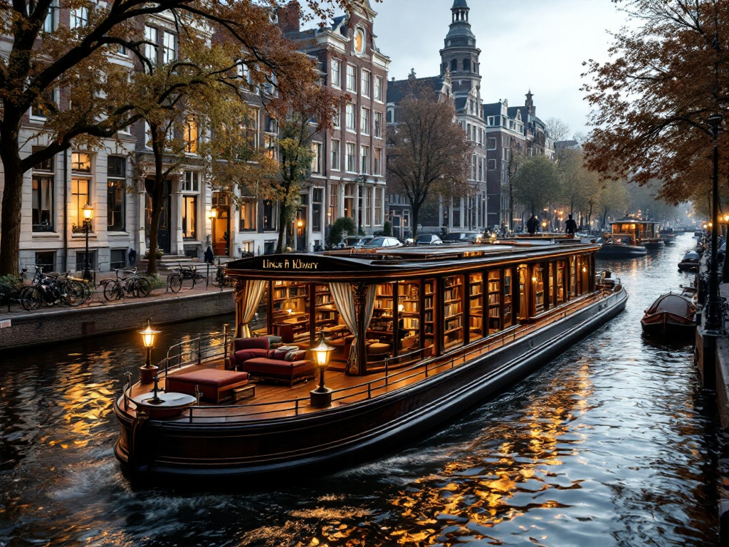 Velvet Canopy Library Barge