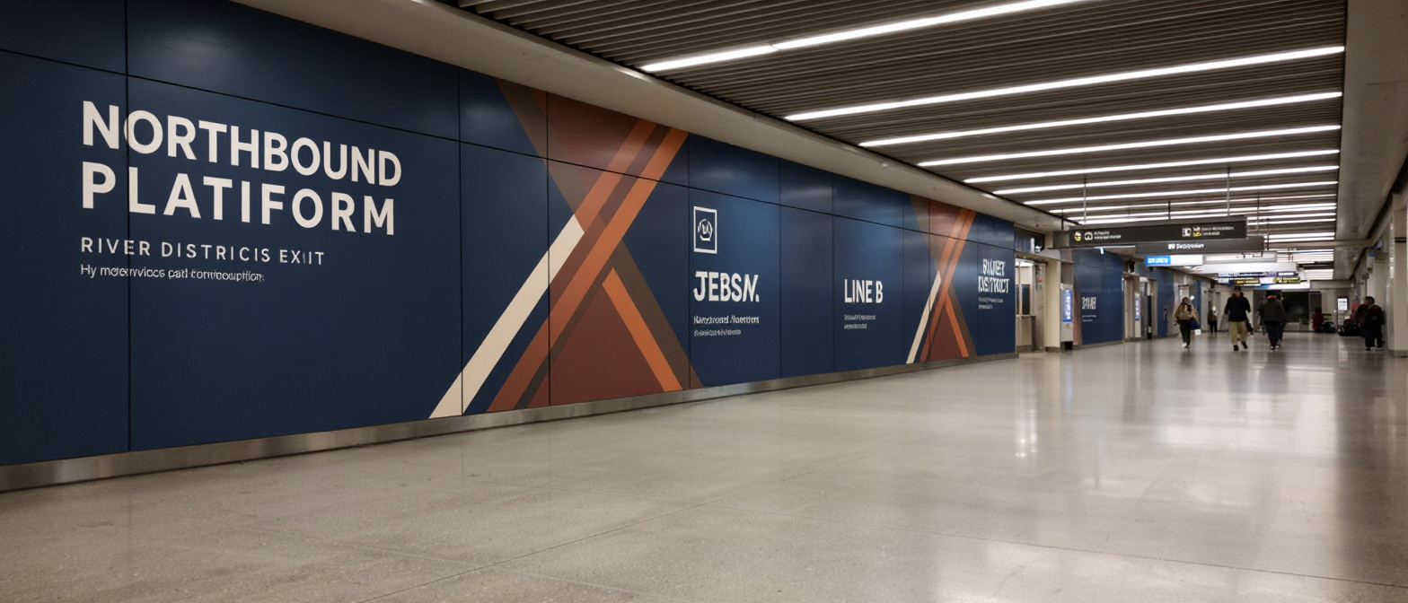 Wayfinding Mural Transit Concourse