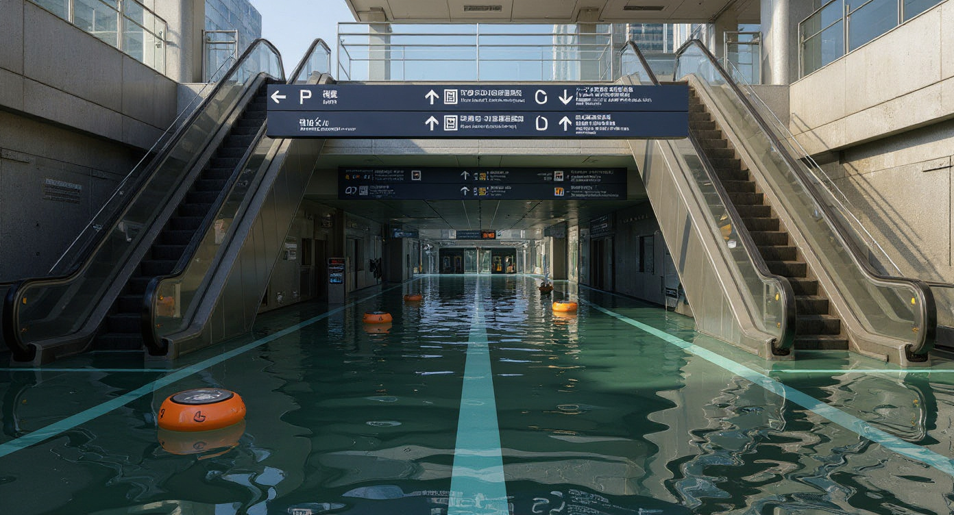 Submerged Metro Signage Atrium
