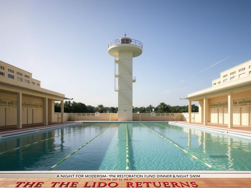 Modernist Lido Fundraiser Invitation