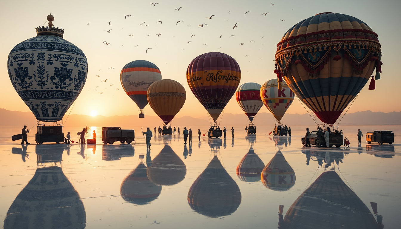 Salt-Flat Balloon Caravan