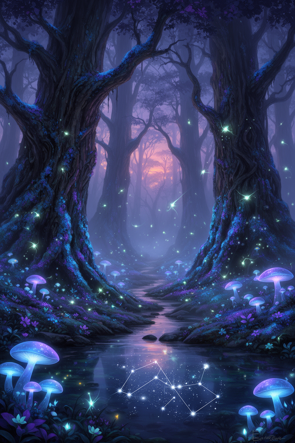 Mythic Bioluminescent Forest