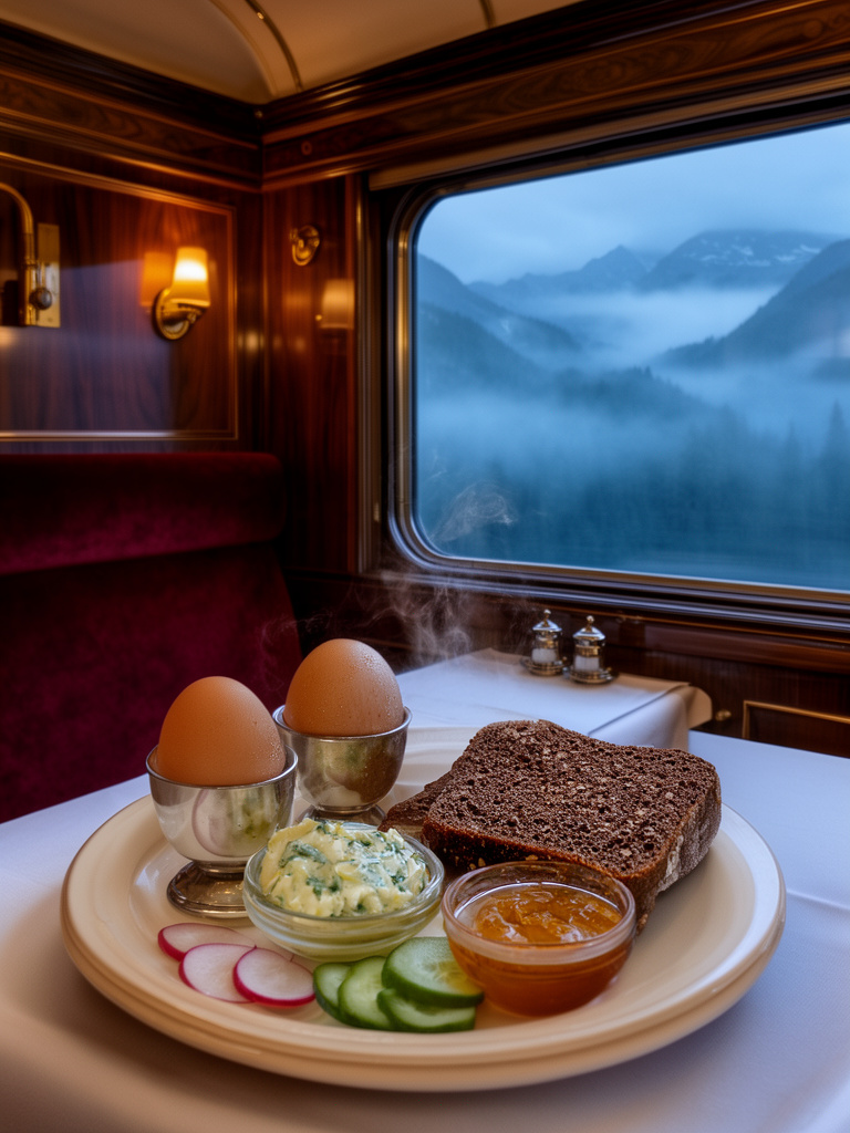 Sleeper Train Breakfast Menu