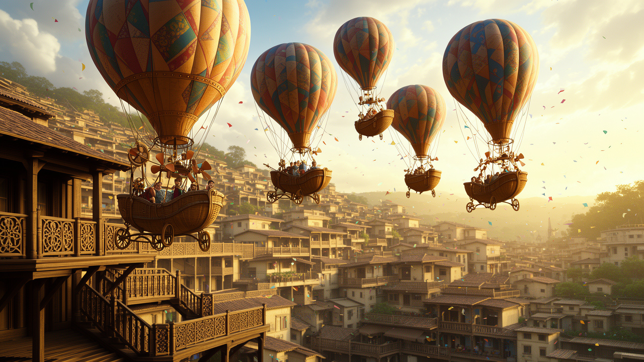 Patchwork Carnival Aerostat Regatta