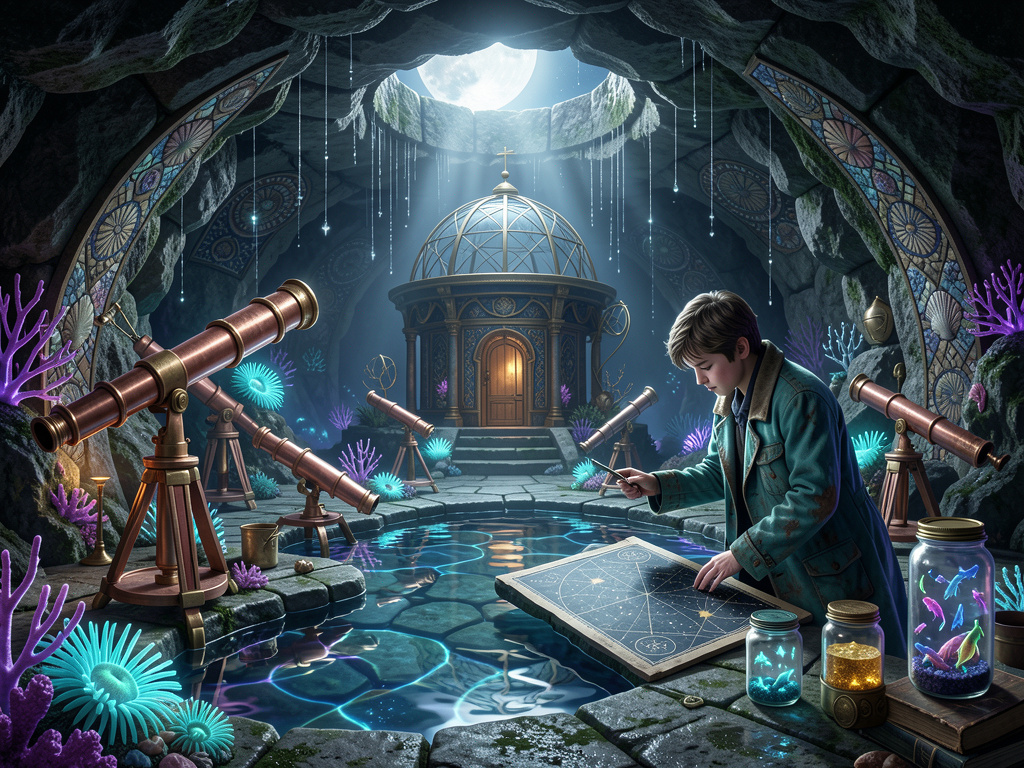 Bioluminescent Tidepool Observatory Interior