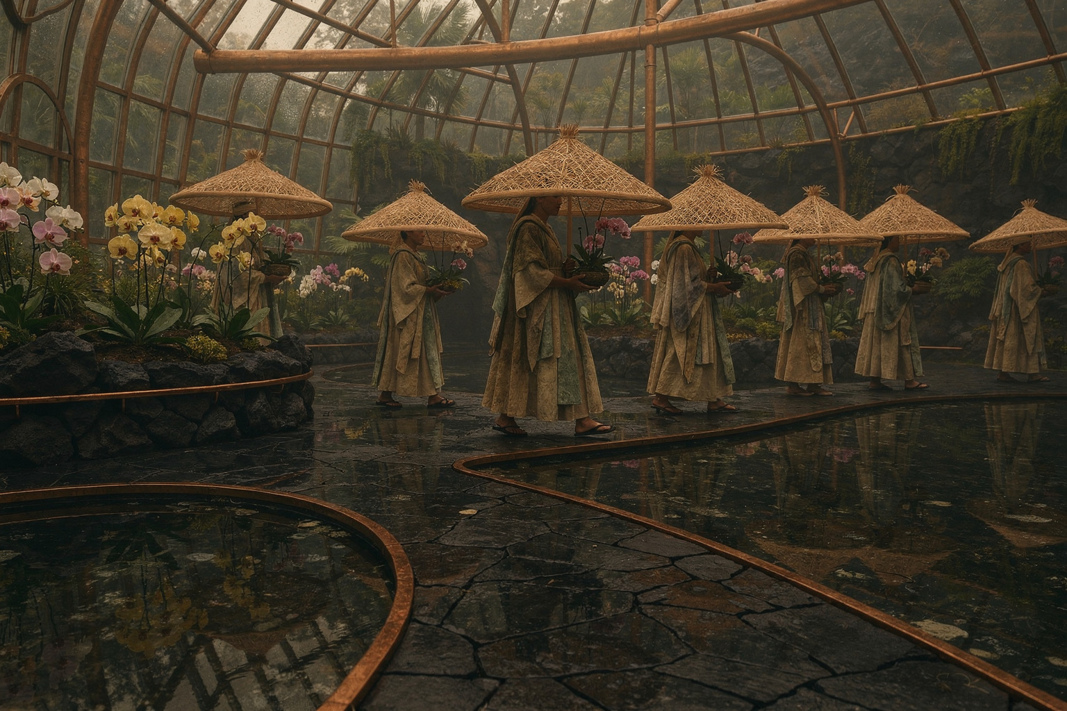 Volcanic Glasshouse Orchid Procession