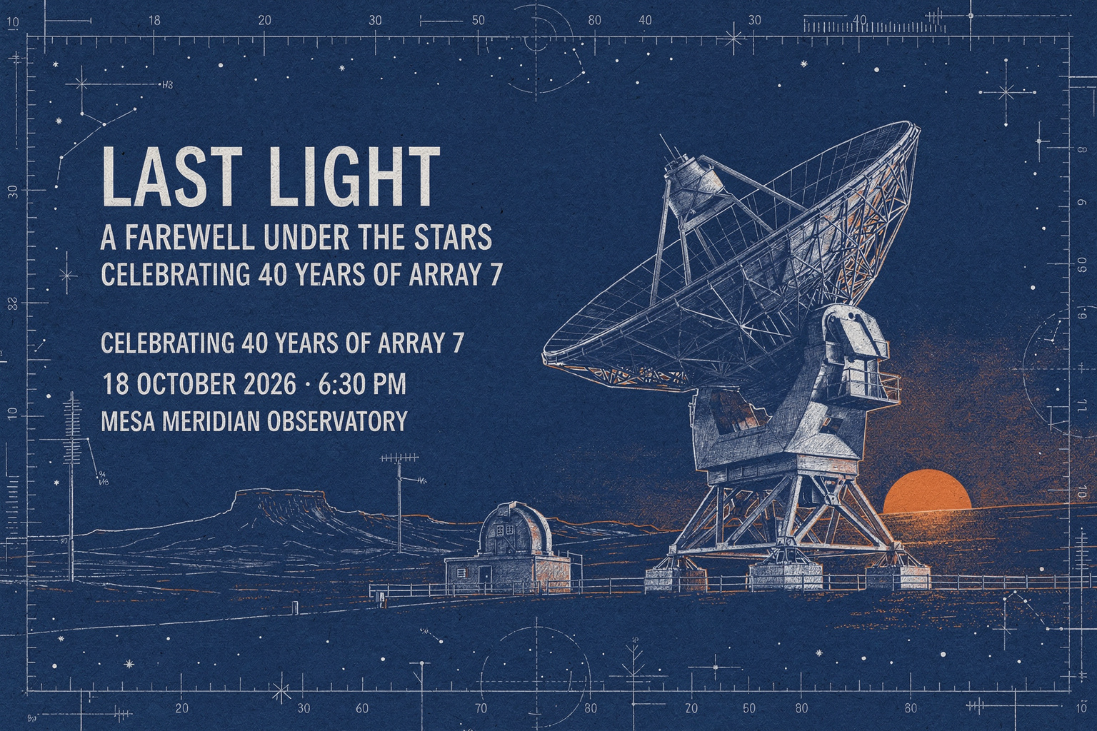 Radio Telescope Farewell Invitation