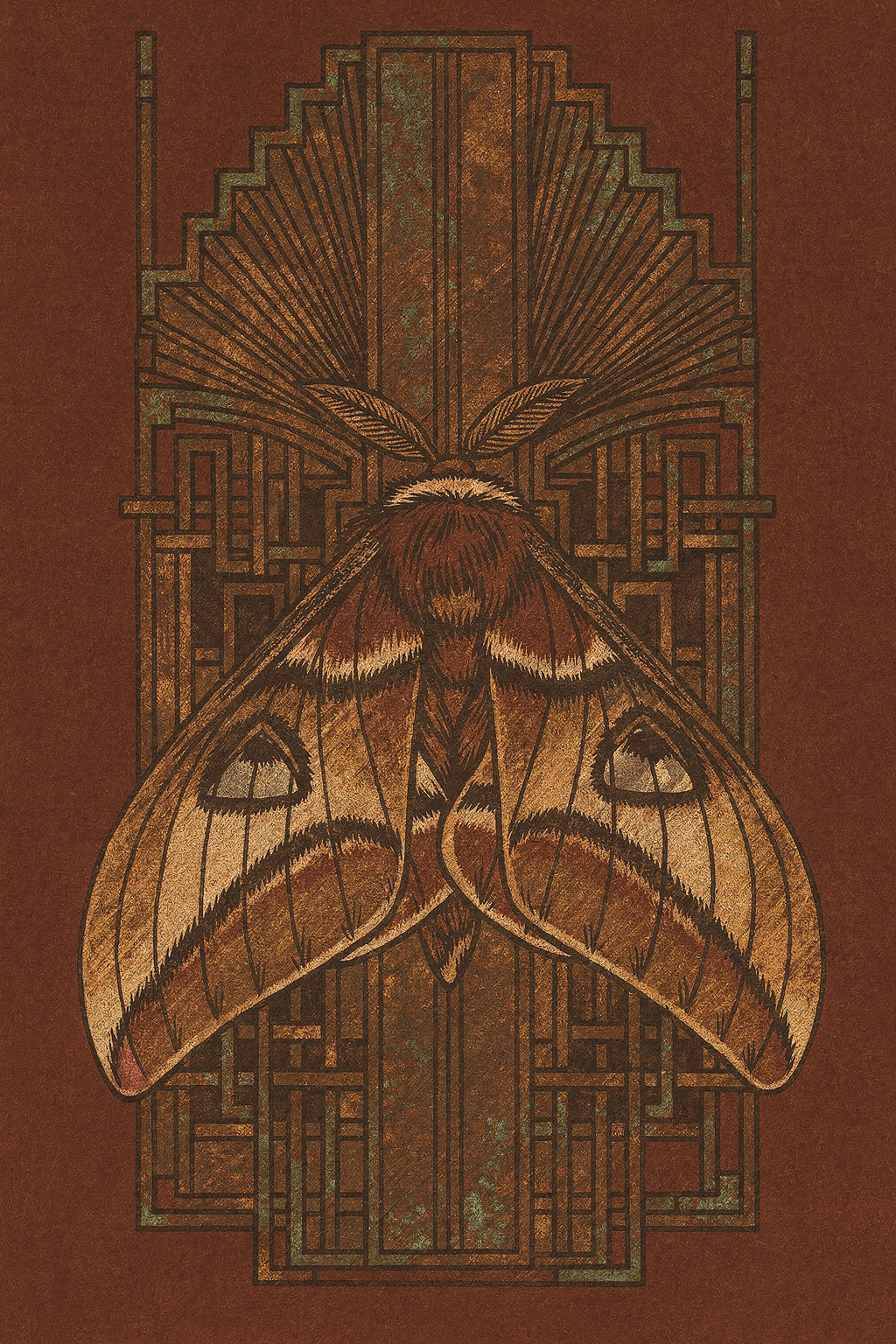 Art Deco Moth Wall Print