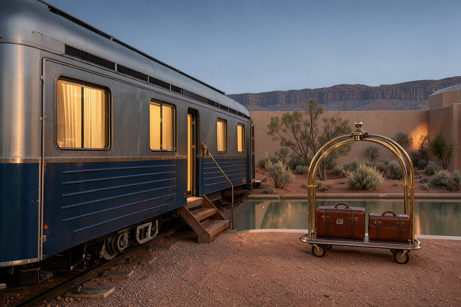 Desert Railcar Resort Composite