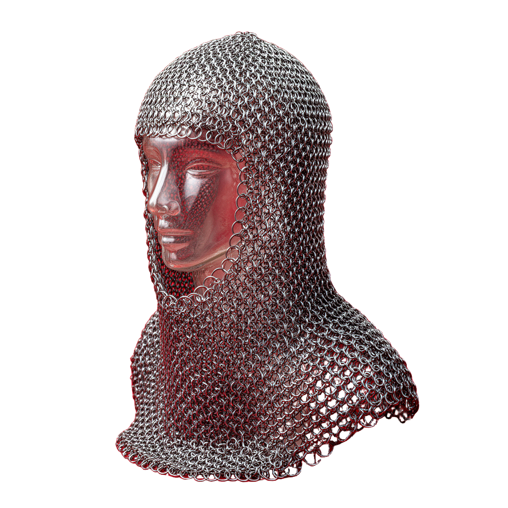 Chainmail Coif Virtual Try-On Cutout