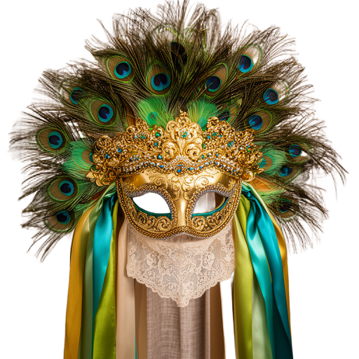 Ornate Carnival Mask Cutout