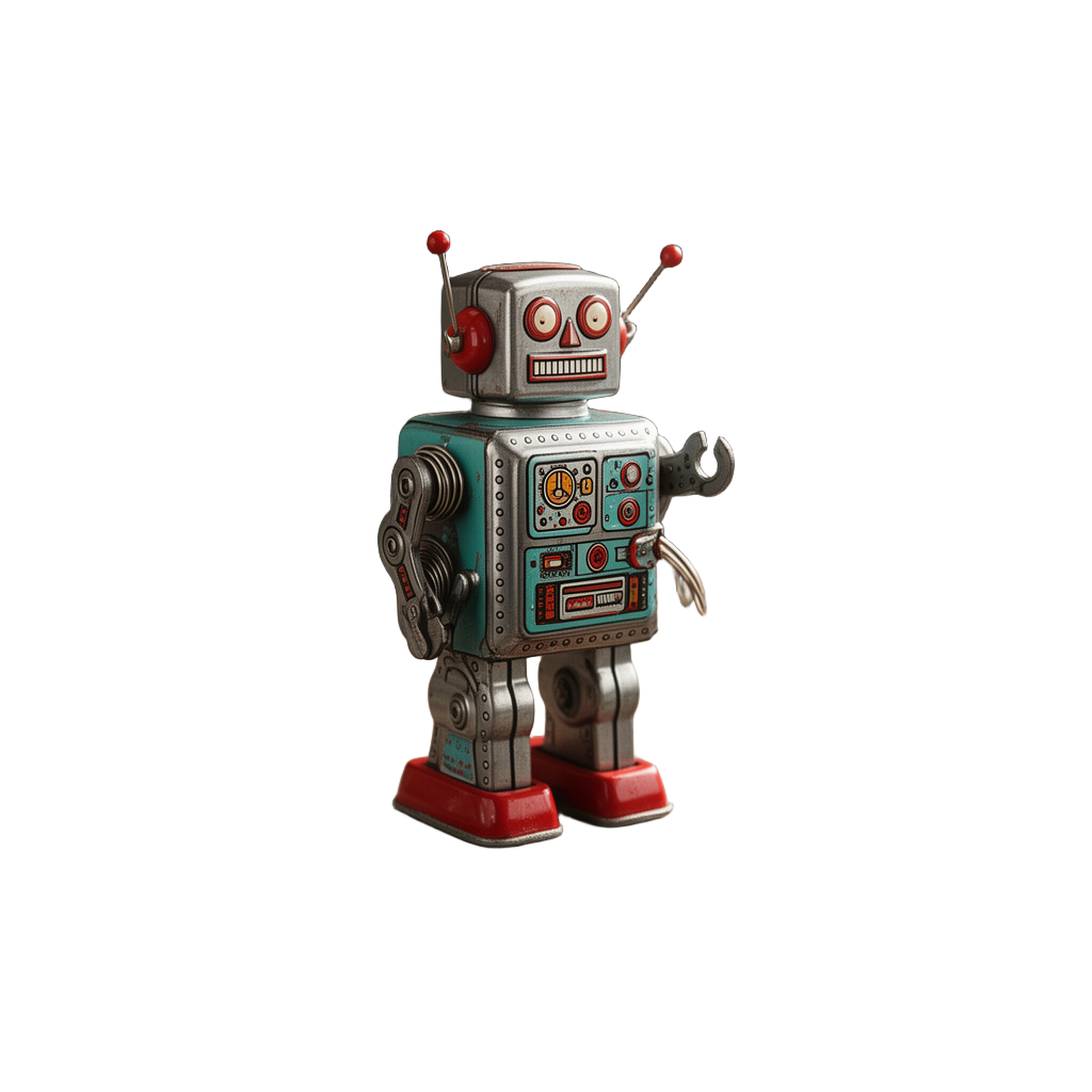 Vintage Toy Robot Cutout