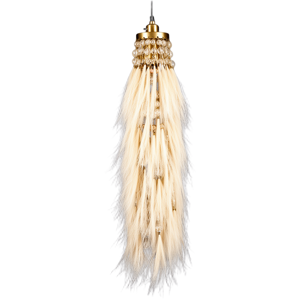 Fringed Pendant Virtual Staging Cutout