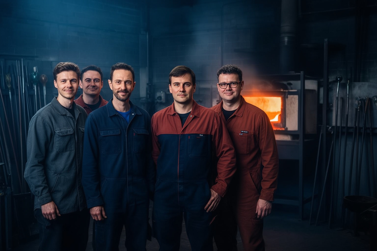 Glassblowing Collective Team Portrait