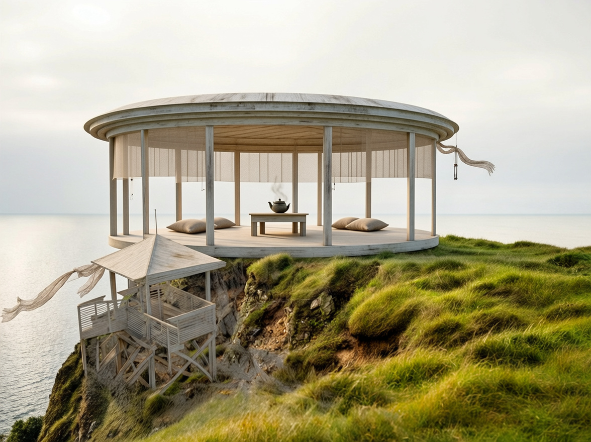 Windblown Cliffside Tea Pavilion