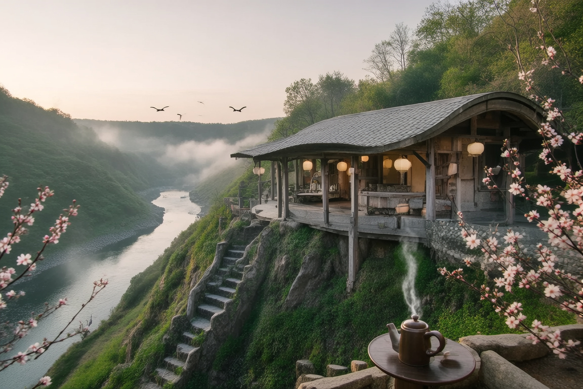Cliffside Tea House Dawn