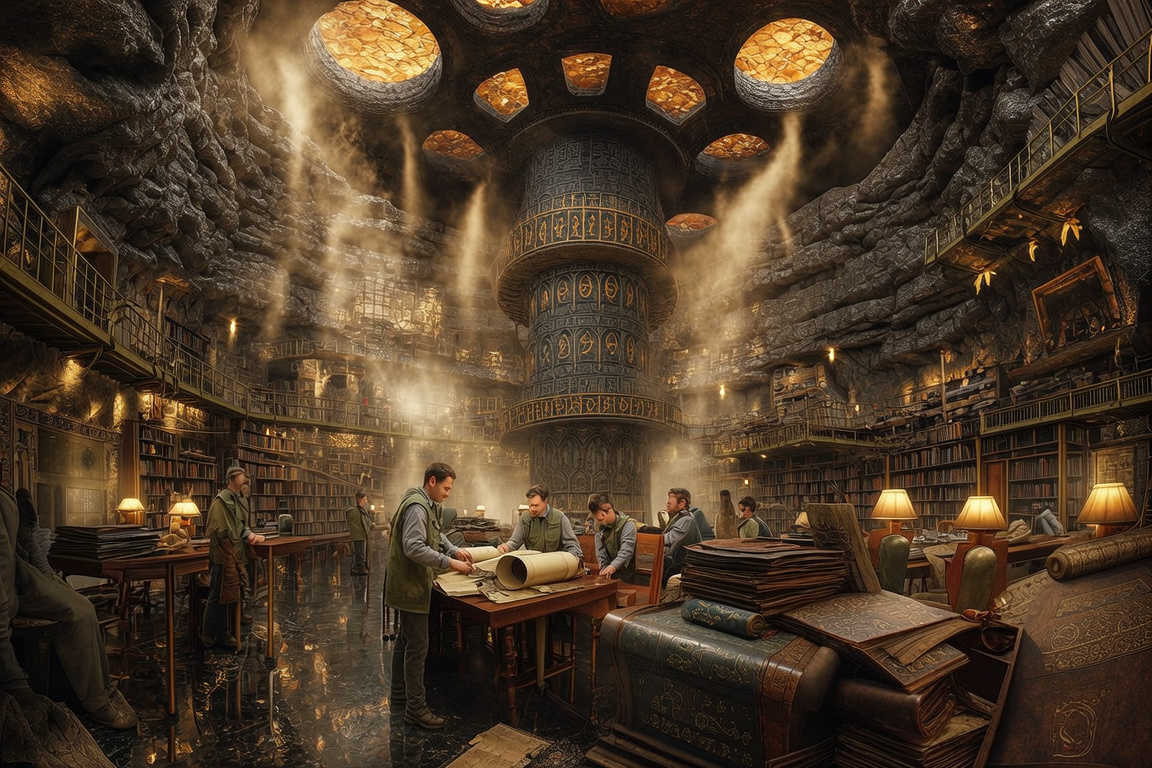 Geothermal Library Cavern Interior