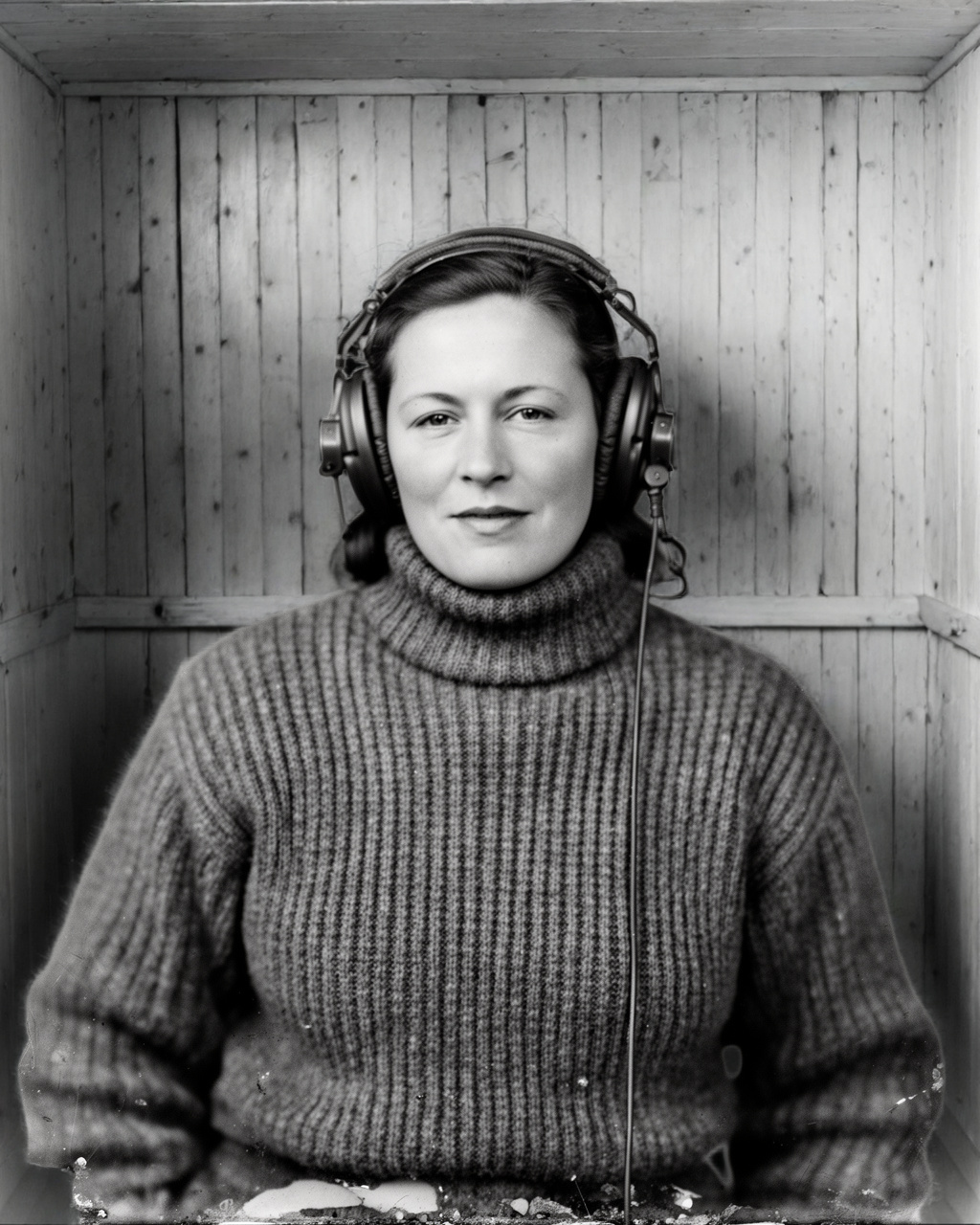 Arctic Radio Operator Portrait Restoration