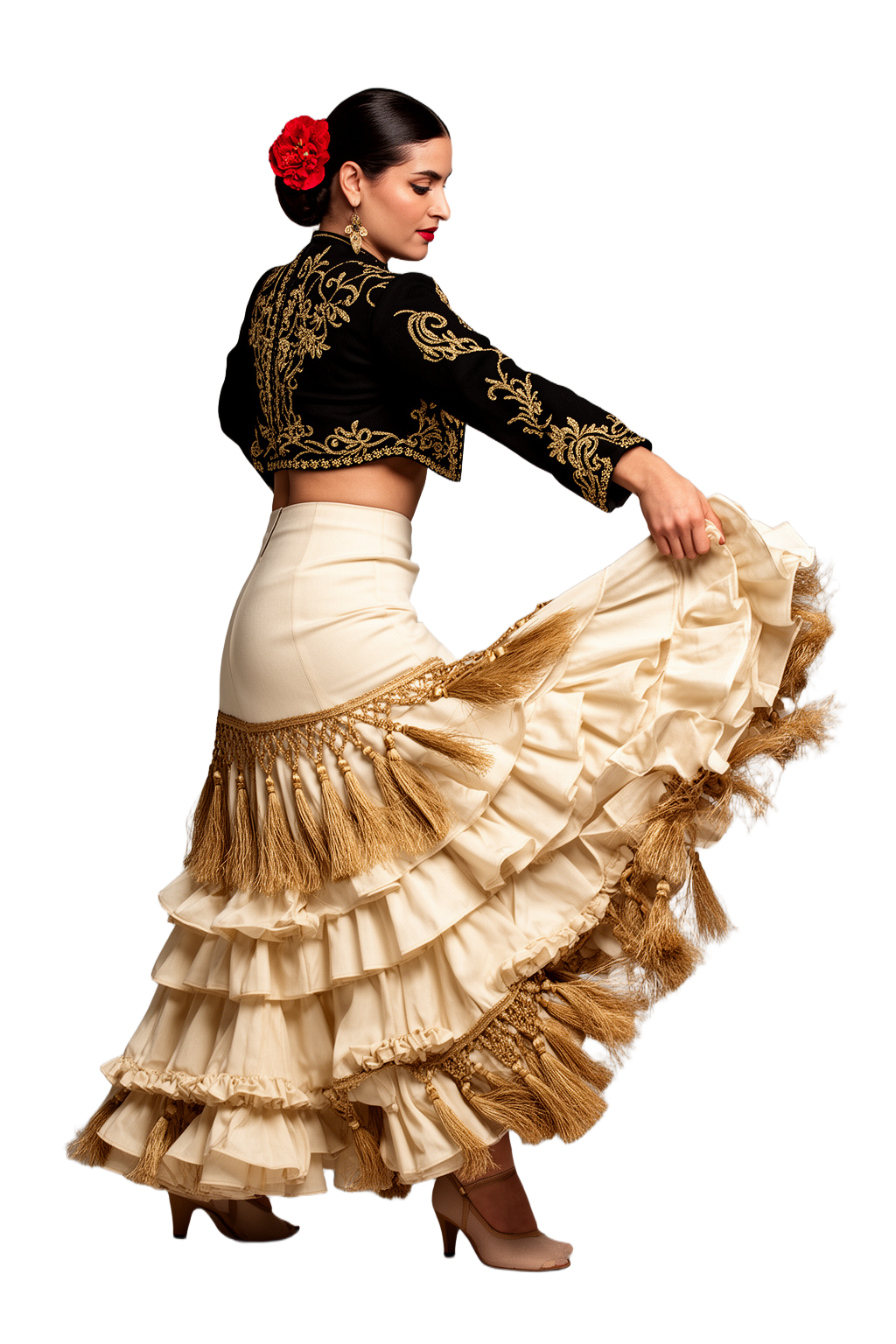 Tasseled Andalusian Dancer Cutout