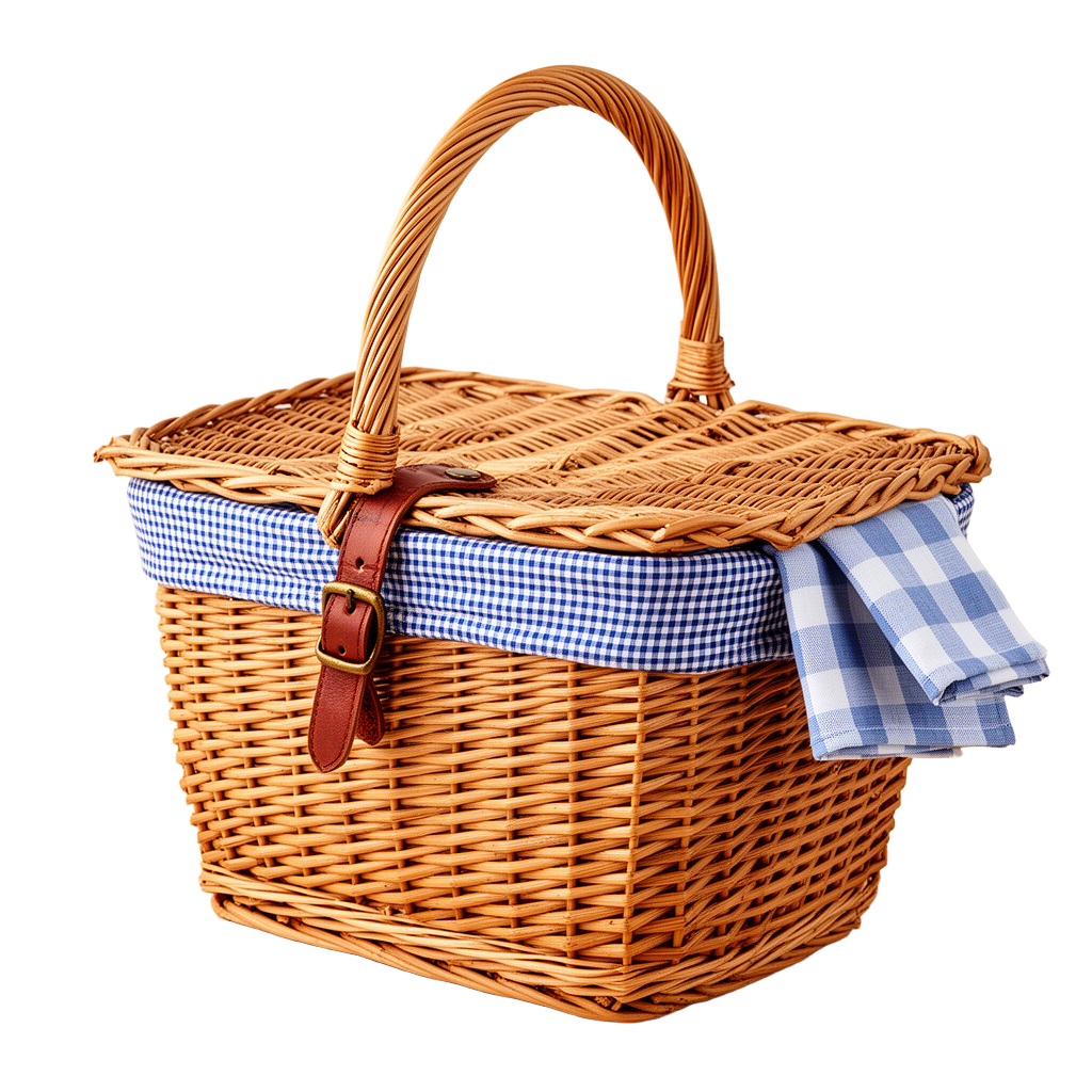 Woven Picnic Basket Still-Life