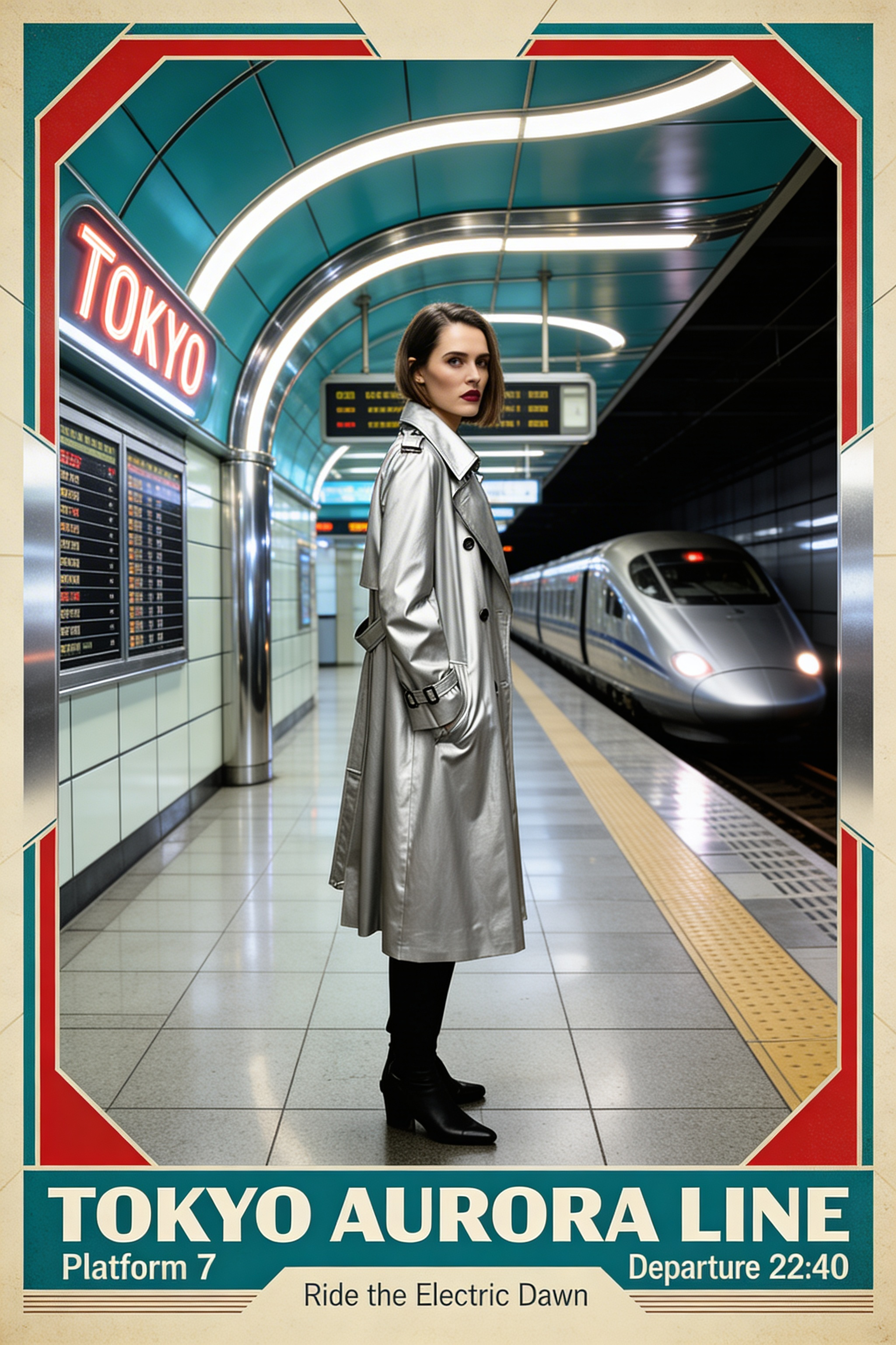 Retro-Futurist Transit Poster Layout