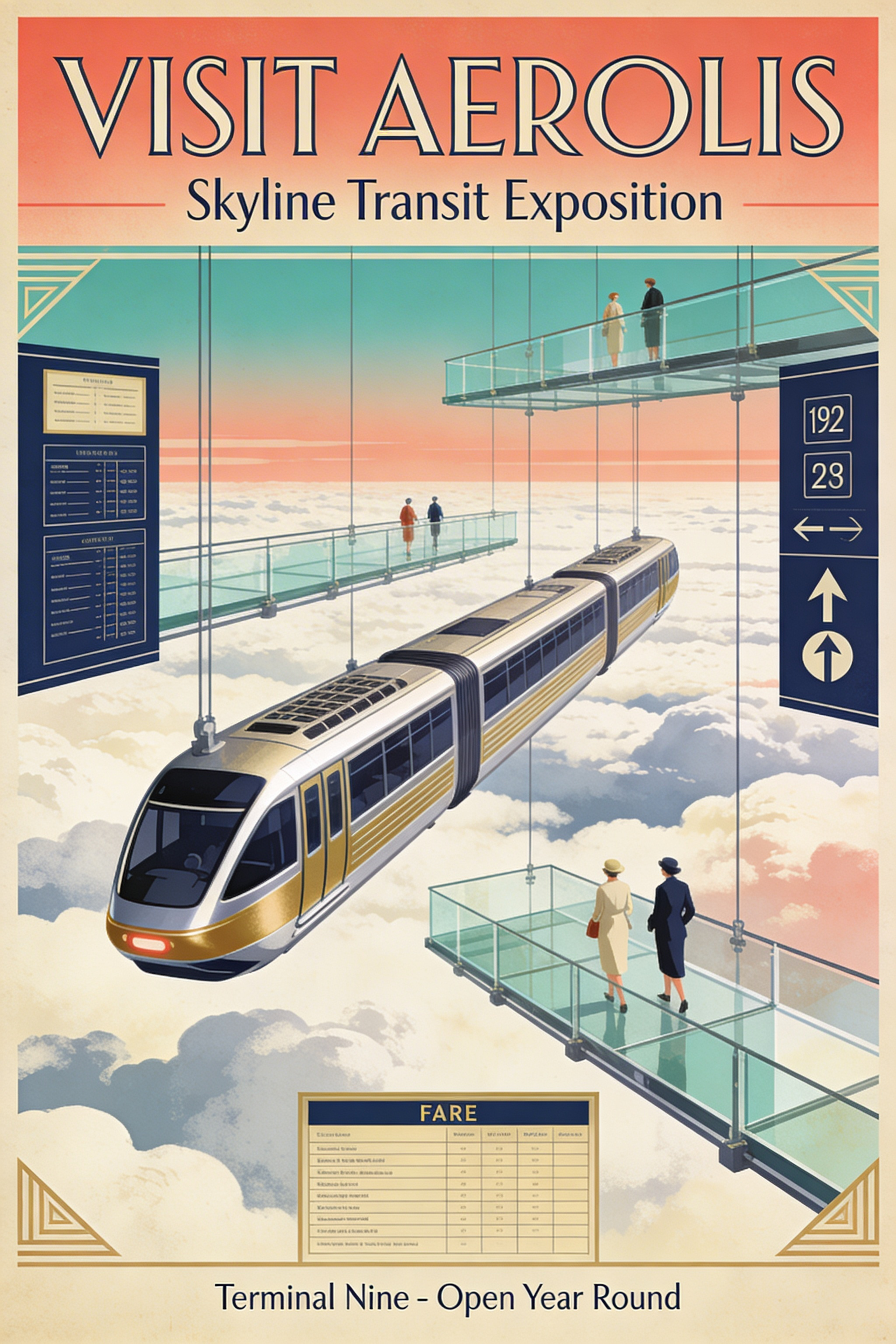 Retro-Futurist Transit Poster Design
