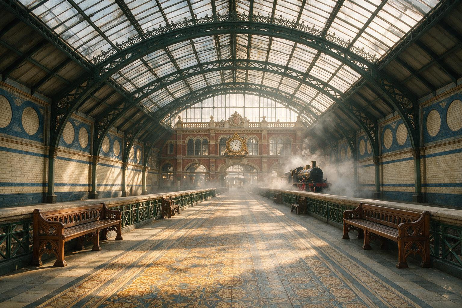 Edwardian Station VFX Clean Plate