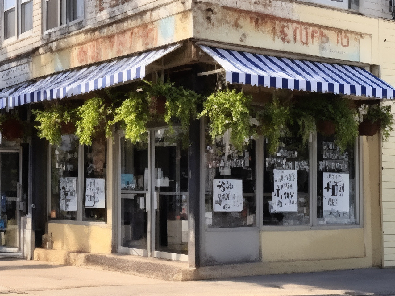 Pixelated Storefront Sign Cleanup