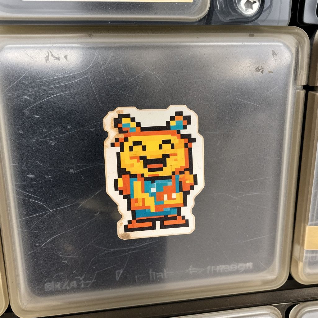 Pixelated Arcade Mascot Closeup