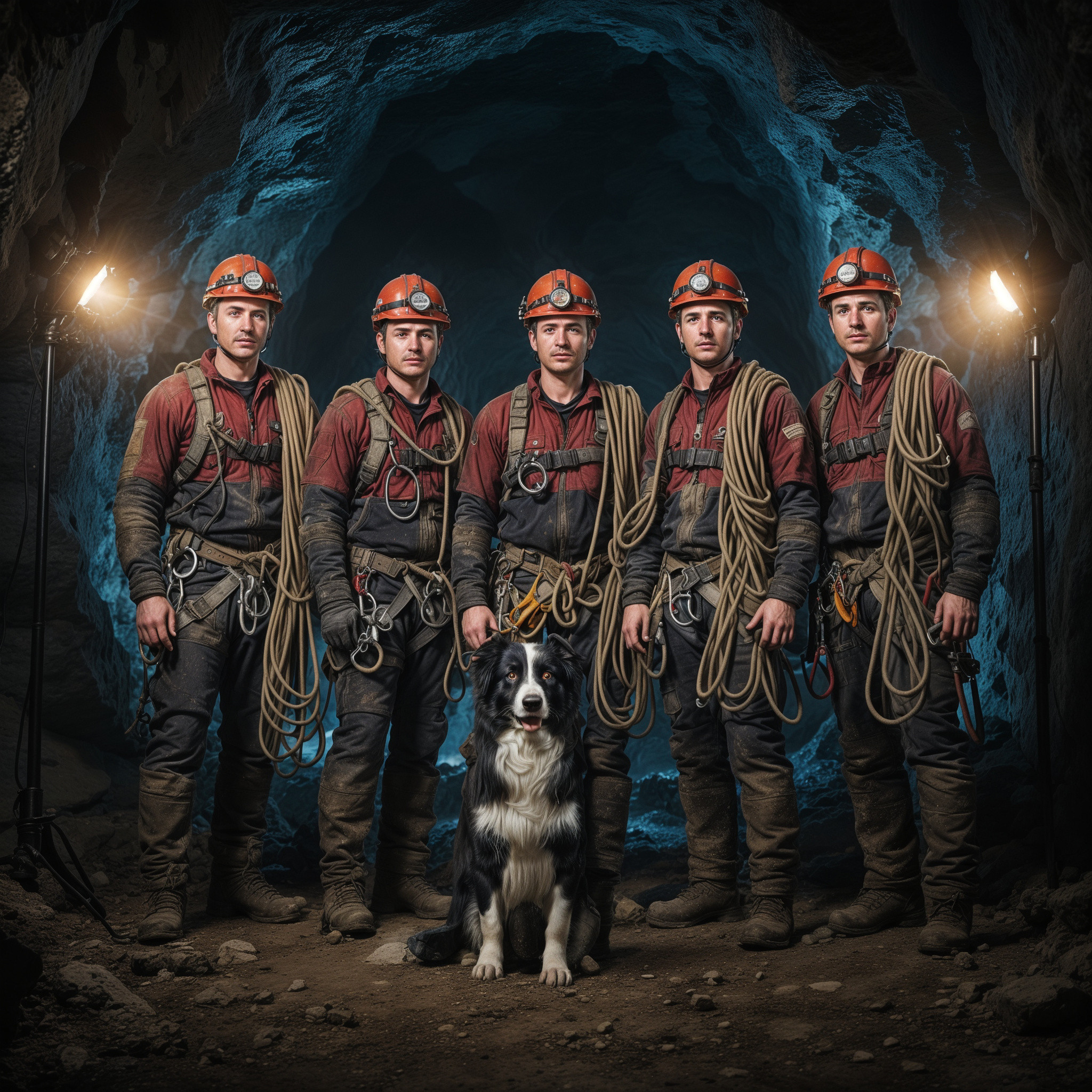 Cave Rescue Team Commemorative Wall Portrait