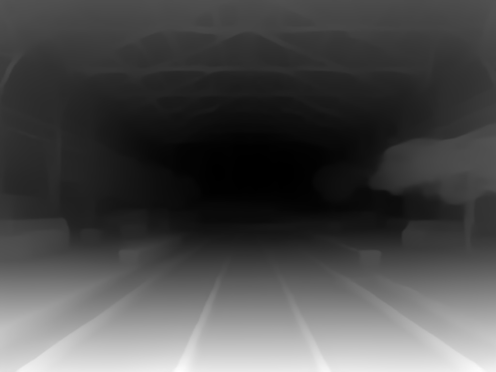 Layered Railway Concourse Depth Map