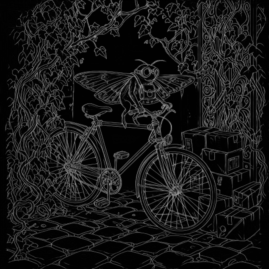 Ornate Moth Courier Bicycle