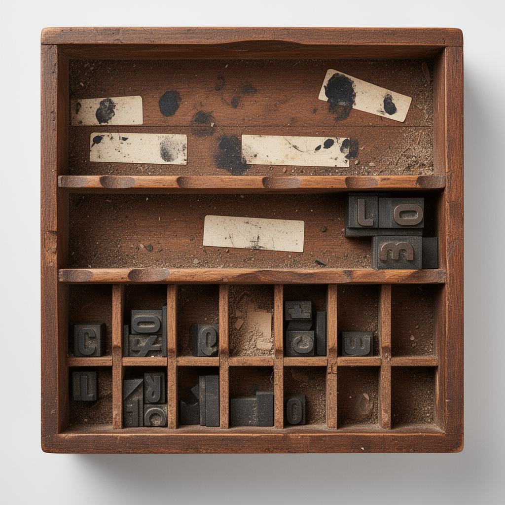 Antique Typesetter Drawer Texture