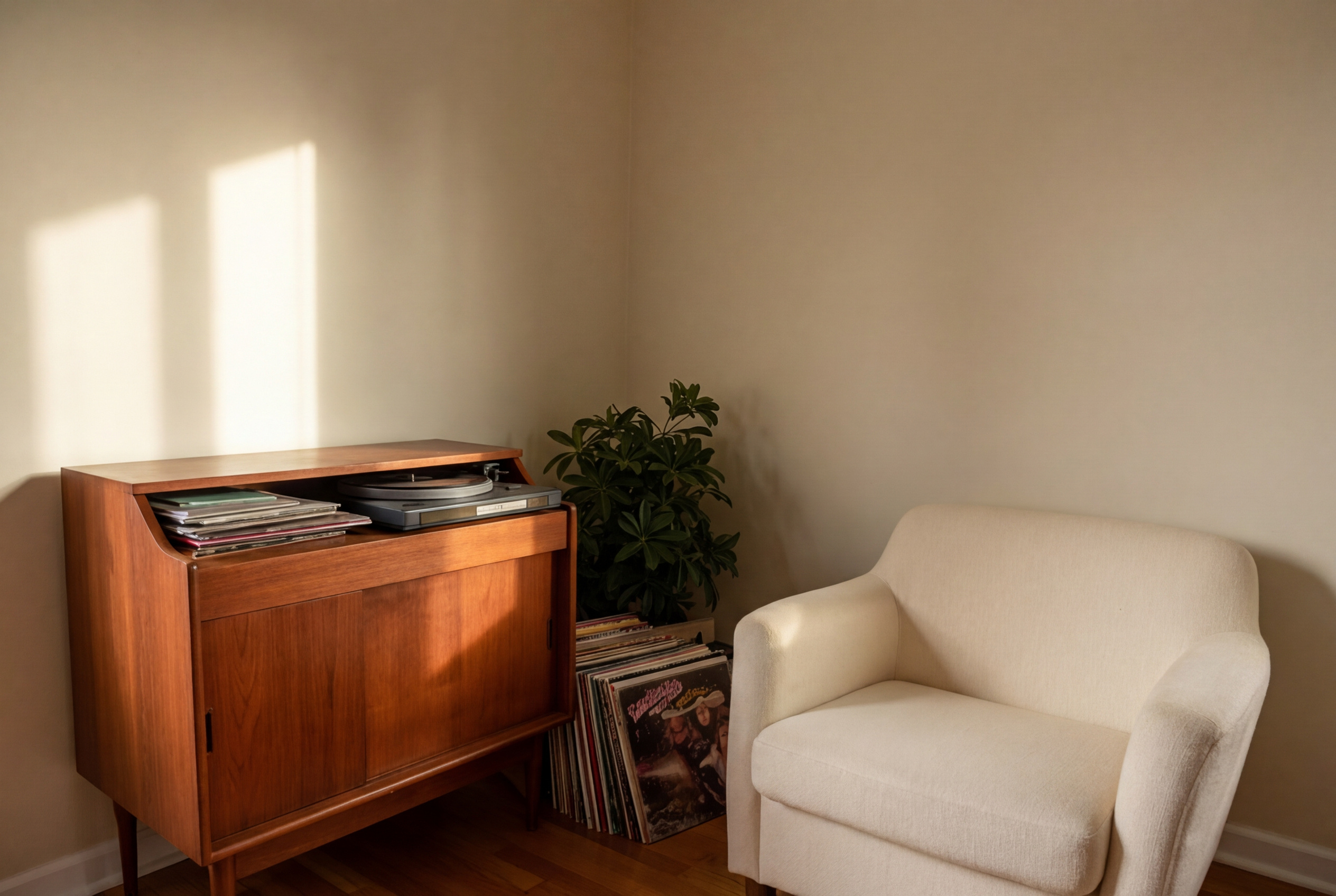 Golden Vinyl Listening Corner