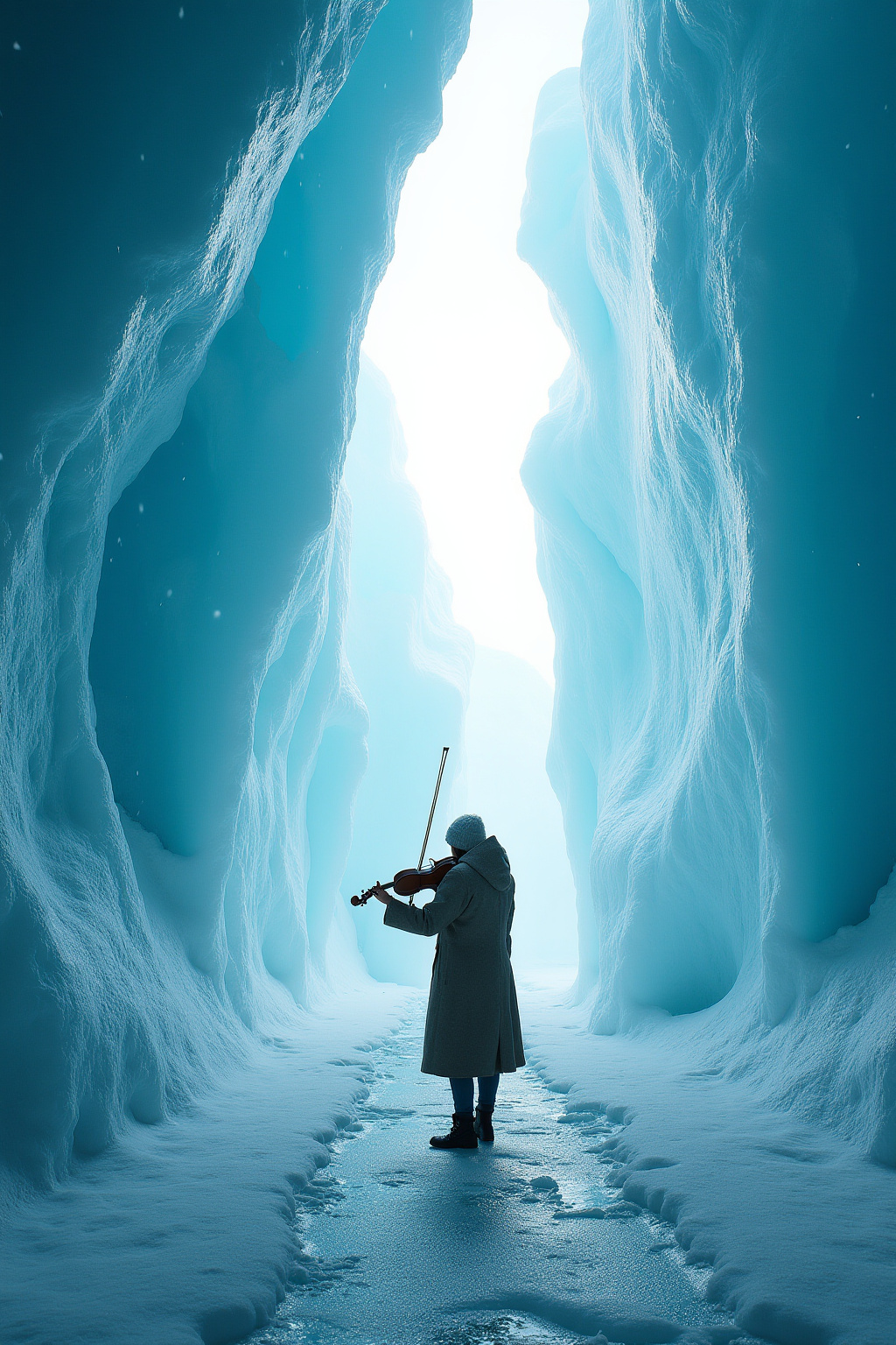 Glacier Cathedral Violinist