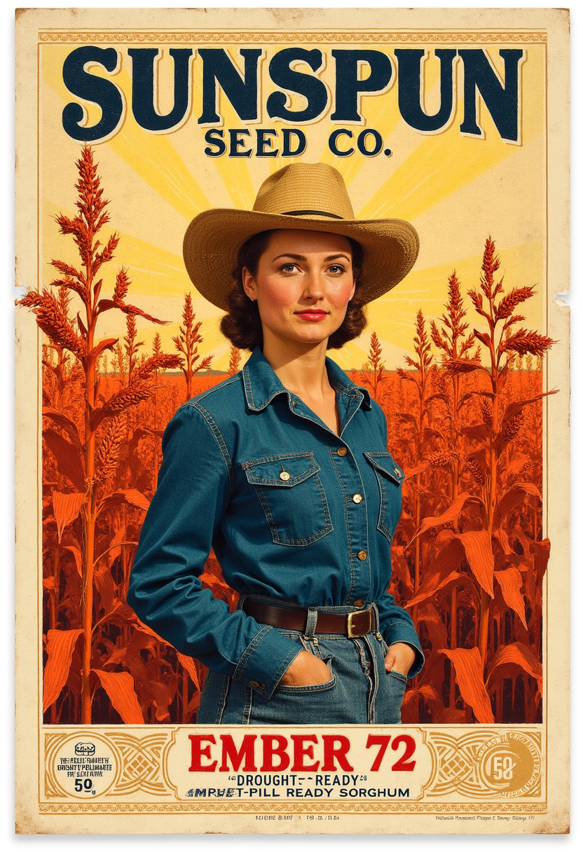 Drought Sorghum Seed Packet Label