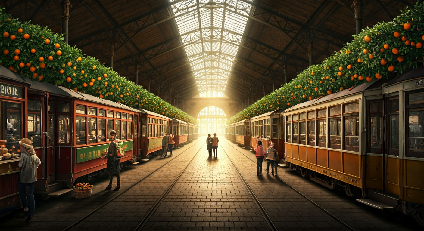 Subterranean Tram Dining Arcade