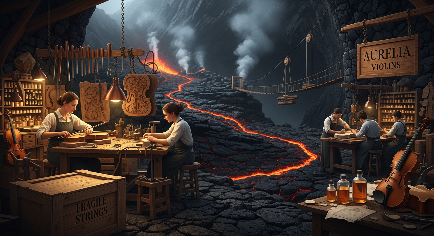 Volcanic Violin Workshop Tableau